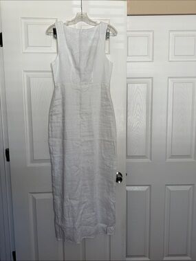 dissh toby white cotton midi dress TOBY WHITE COTTON MIDI DRESS DISSH